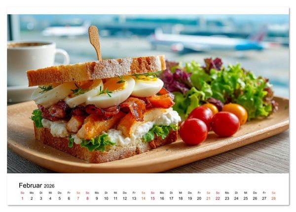 Produktbild: Fastfood einfach lecker (Tischkalender 2026 DIN A5 quer), CALVENDO Monatskalender
