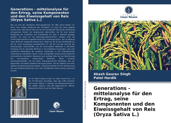 Produktbild: Generations - mittelanalyse f&uuml;r den Ertrag, seine Komponenten und den Eiweissgehalt von Reis (Oryza Sativa L.)