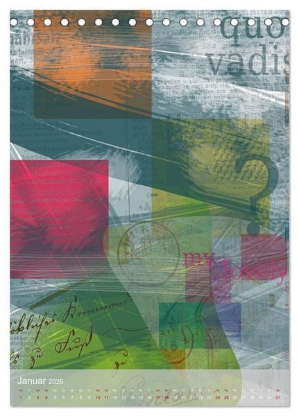Produktbild: Der Scrapbook-Kalender:Fantasievolle Hintergr&uuml;nde zur kreativen Ausgestaltung (Tischkalender 2026 DIN A5 hoch), CALVENDO Monatskalender