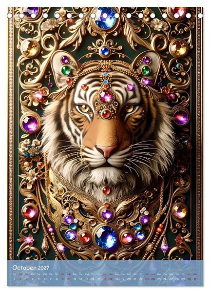 Produktbild: The Art of Power Animals (Desk Calendar 2027 DIN A5 portrait), CALVENDO 12 Month DeskCalendar