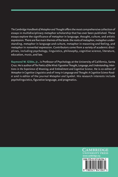Produktbild: The Cambridge Handbook of Metaphor and Thought