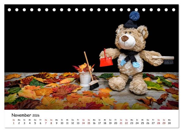 Produktbild: Eddy, der Teddy (Tischkalender 2026 DIN A5 quer), CALVENDO Monatskalender