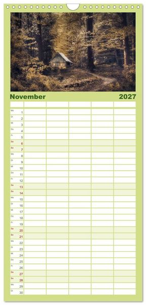 Produktbild: Familienplaner 2027 - Vom Zauber der Einsamkeit mit 5 Spalten (Wandkalender, 21 x 45 cm) CALVENDO