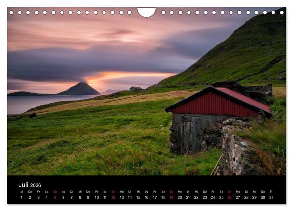 Produktbild: Wunderbare F&auml;r&ouml;er Inseln (Wandkalender 2026 DIN A4 quer), CALVENDO Monatskalender