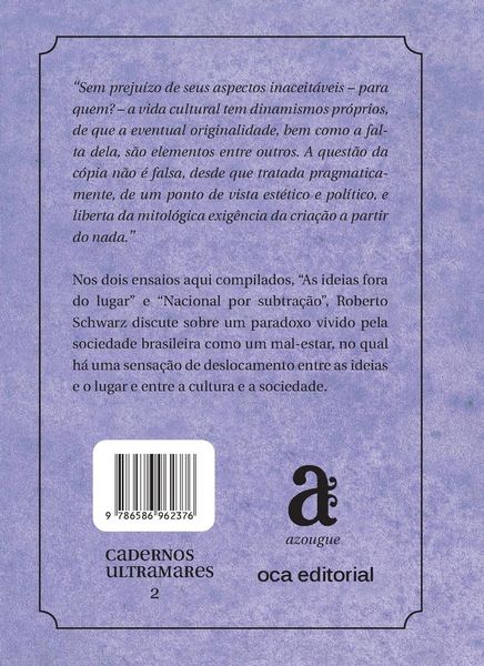 Produktbild: As ideias fora de lugar