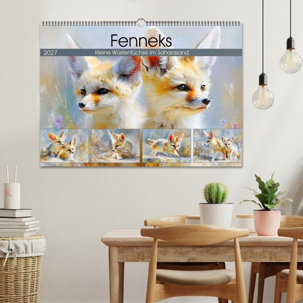 Produktbild: Fenneks. Kleine W&uuml;stenf&uuml;chse im Saharasand (Wandkalender 2027 DIN A2 quer), CALVENDO Monatskalender