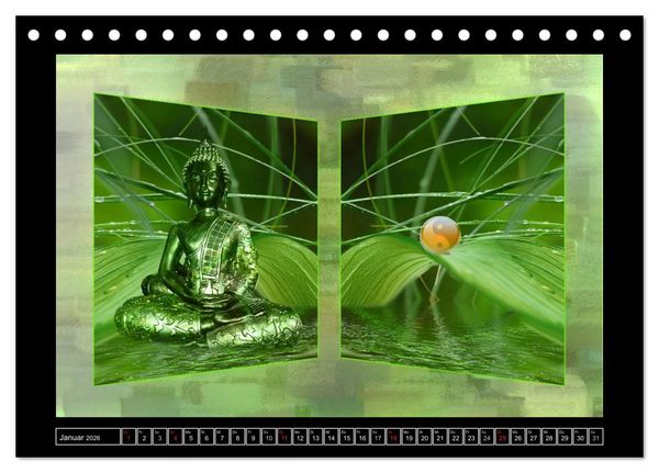 Produktbild: Buddha - Harmonie und Entspannung (Tischkalender 2026 DIN A5 quer), CALVENDO Monatskalender