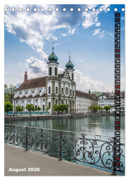 Produktbild: Willkommen in Luzern (Tischkalender 2026 DIN A5 hoch), CALVENDO Monatskalender
