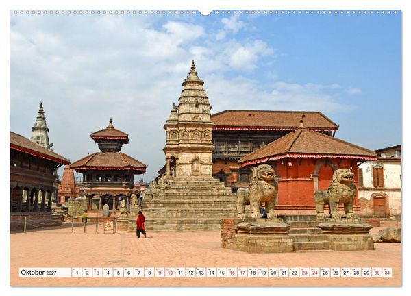 Produktbild: Das Kathmandutal (hochwertiger Premium Wandkalender 2027 DIN A2 quer), Kunstdruck in Hochglanz