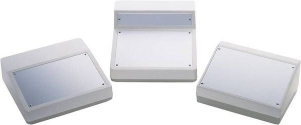 Produktbild: OKW AS054486 Pult-Geh&auml;use (B x H x T) 220 x 100 x 156 mm ABS, Aluminium Aluminium (eloxiert) 1 St.