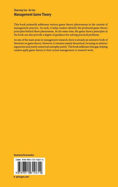 Produktbild: Management Game Theory
