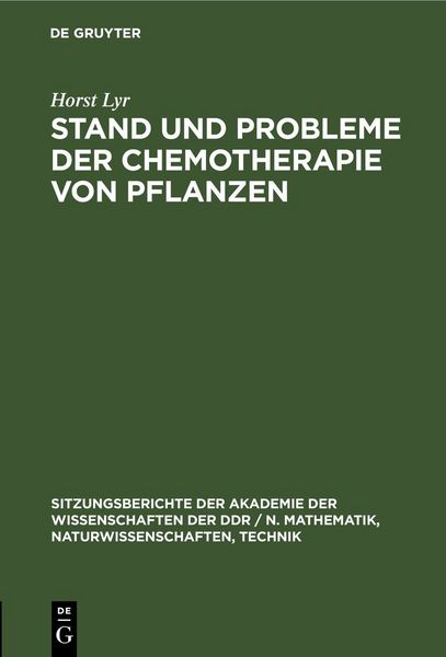 Produktbild: Stand und Probleme der Chemotherapie von Pflanzen