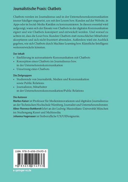 Produktbild: Journalistische Praxis: Chatbots