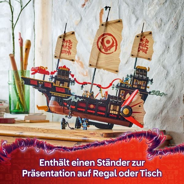 Produktbild: LEGO NINJAGO Der Tempel-Flugsegler - Set mit Spielzeug Schiff - 71848