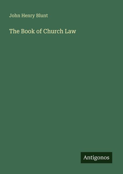 Produktbild: The Book of Church Law