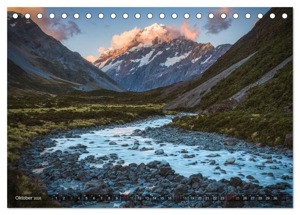 Produktbild: Neuseeland - Traumreise ans Ende der Welt (Tischkalender 2026 DIN A5 quer), CALVENDO Monatskalender