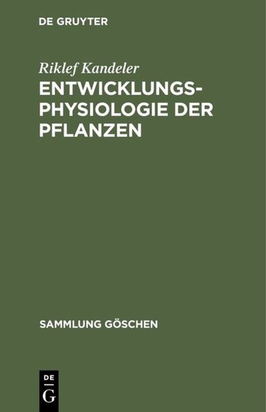 Produktbild: Entwicklungsphysiologie der Pflanzen