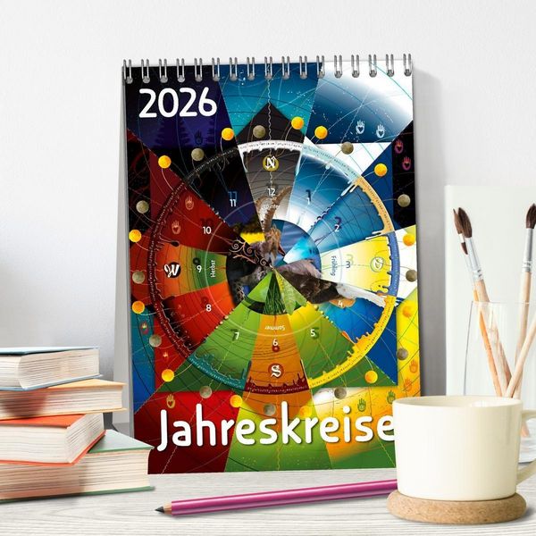 Produktbild: Jahreskreise (Tischkalender 2026 DIN A5 hoch), CALVENDO Monatskalender