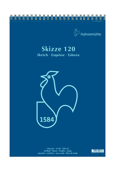Produktbild: Hahnem&uuml;hle Papier Skizze 120, DIN A 3, 120 g/m&sup2;