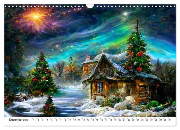 Produktbild: Fantasie Cottages - Ein Jahr durch die M&auml;rchenwelt (Wandkalender 2026 DIN A3 quer), CALVENDO Monatskalender