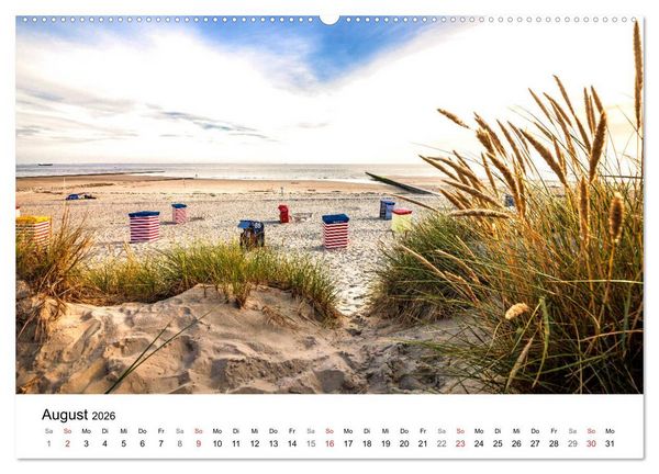 Produktbild: Borkum - Inselblicke (Wandkalender 2026 DIN A2 quer), CALVENDO Monatskalender