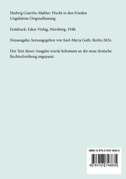 Produktbild: Flucht in den Frieden