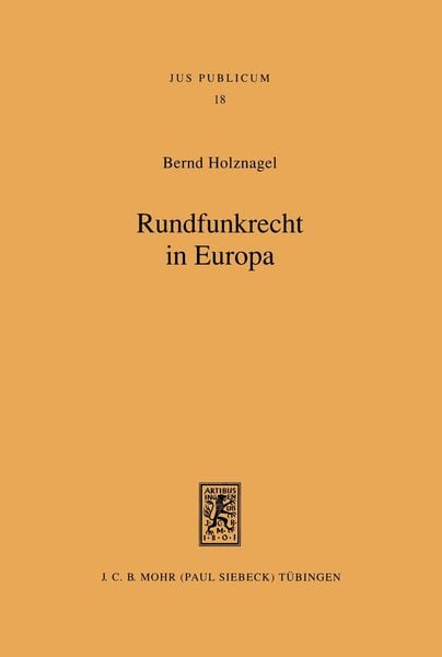 Produktbild: Rundfunkrecht in Europa