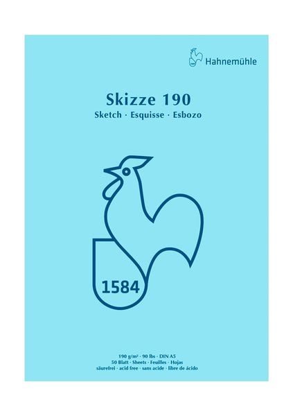 Produktbild: Hahnem&uuml;hle Papier Skizze 190, DIN A 5, 190 g/m&sup2;