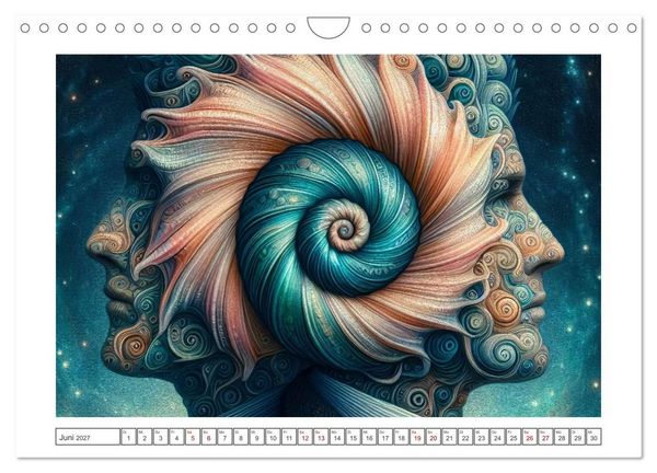 Produktbild: Tierkreisfl&uuml;stern &ndash; Ein Jahr in kosmischen Farben (Wandkalender 2027 DIN A4 quer), CALVENDO Monatskalender