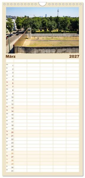 Produktbild: Familienplaner 2027 - Berlin - Reise durch die deutsche Geschichte mit 5 Spalten (Wandkalender, 21 x 45 cm) CALVENDO