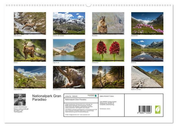 Produktbild: Nationalpark Gran Paradiso (hochwertiger Premium Wandkalender 2026 DIN A2 quer), Kunstdruck in Hochglanz