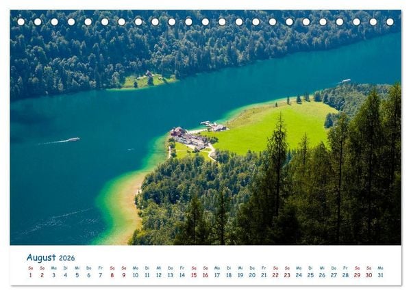 Produktbild: Der K&ouml;nigssee Perle unter dem Watzmann (Tischkalender 2026 DIN A5 quer), CALVENDO Monatskalender