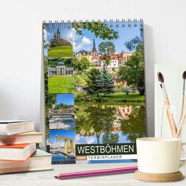 Produktbild: WESTB&Ouml;HMEN Terminplaner (Tischkalender 2026 DIN A5 hoch), CALVENDO Monatskalender
