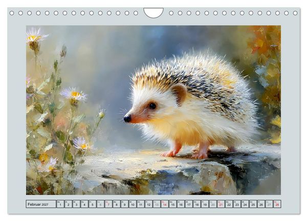 Produktbild: Igel. Kleine Gl&uuml;cksbringer im Garten (Wandkalender 2027 DIN A4 quer), CALVENDO Monatskalender