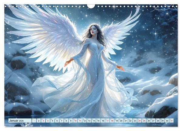 Produktbild: Engel und Wasser - Ein Band der Anmut (Wandkalender 2026 DIN A3 quer), CALVENDO Monatskalender