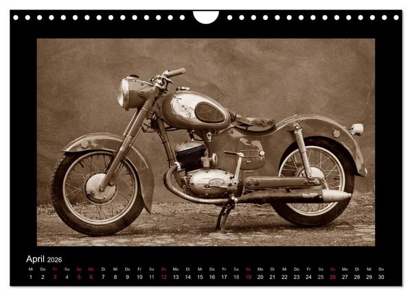 Produktbild: Motorrad Oldtimer aus &Ouml;sterreich (Wandkalender 2026 DIN A4 quer), CALVENDO Monatskalender
