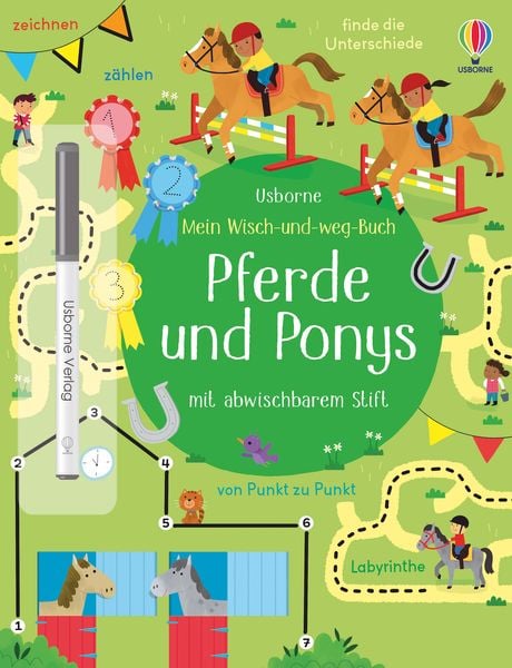 Mein Wisch-und-weg-Buch: Pferde und Ponys, Taschenbuch von Kirsteen Robson, Usborne, 978-1-78941-575-9