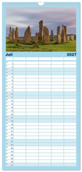 Produktbild: Familienplaner 2027 - Lewis und Harris, die ungez&auml;hmten &Auml;u&szlig;eren Hebriden. mit 5 Spalten (Wandkalender, 21 x 45 cm) CALVENDO