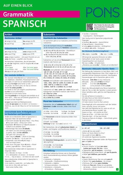Produktbild: PONS Grammatik auf einen Blick Spanisch