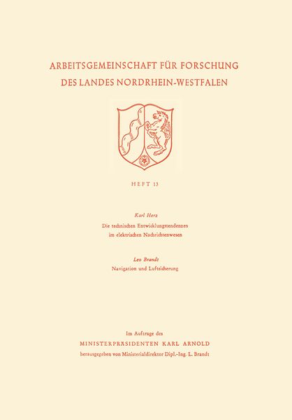 Produktbild: Die technischen Entwicklungstendenzen im elektrischen Nachrichtenwesen/Navigation und Luftsicherung