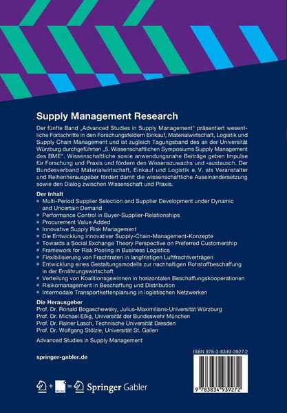 Produktbild: Supply Management Research