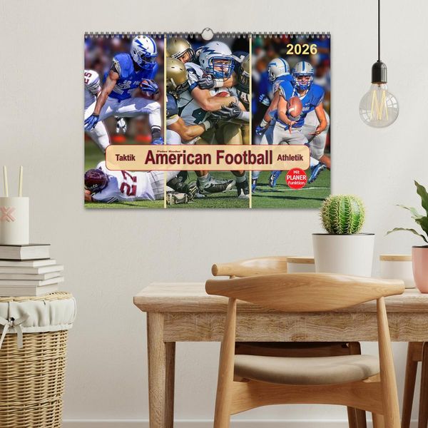 Produktbild: American Football - Taktik und Athletik (Wandkalender 2026 DIN A3 quer), CALVENDO Monatskalender