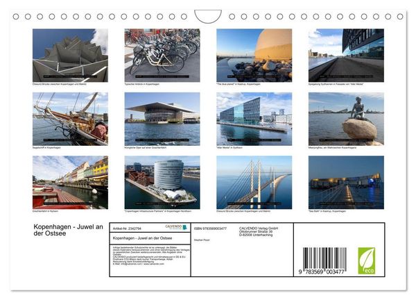 Produktbild: Kopenhagen - Juwel an der Ostsee (Wandkalender 2027 DIN A4 quer), CALVENDO Monatskalender