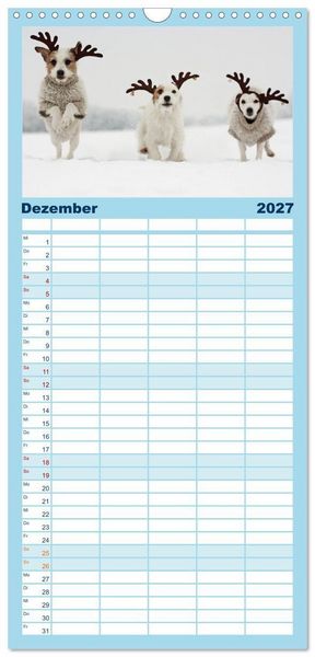 Produktbild: Familienplaner 2027 - Parson Russell Terrier mit 5 Spalten (Wandkalender, 21 x 45 cm) CALVENDO