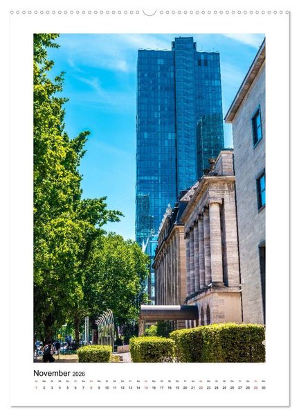 Produktbild: Frankfurt Vertikal Michael Jaster (hochwertiger Premium Wandkalender 2026 DIN A2 hoch), Kunstdruck in Hochglanz