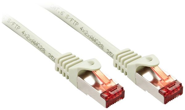 LINDY 47343 RJ45 Netzwerkkabel, Patchkabel CAT 6 S/FTP 1.50m Grau 1St.