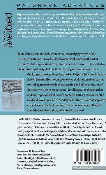 Produktbild: Palgrave Advances in Samuel Beckett Studies