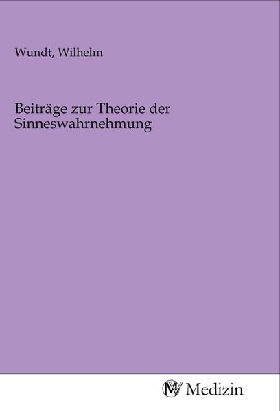 Produktbild: Beitr&auml;ge zur Theorie der Sinneswahrnehmung