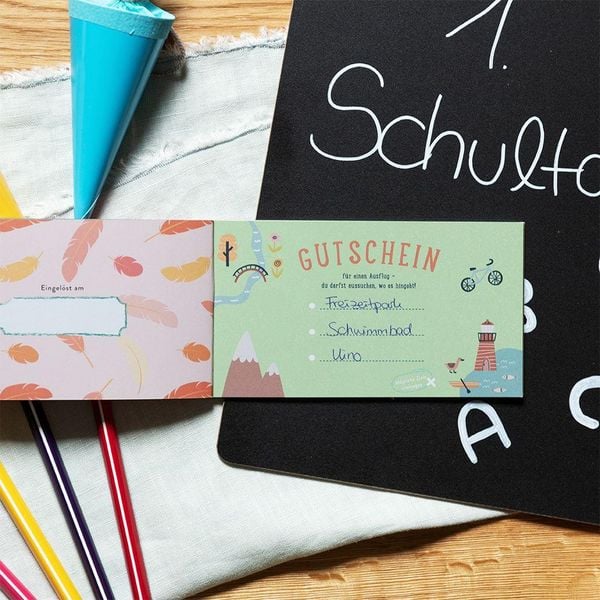 Produktbild: Schulkind! 12 Gutscheine zur Einschulung