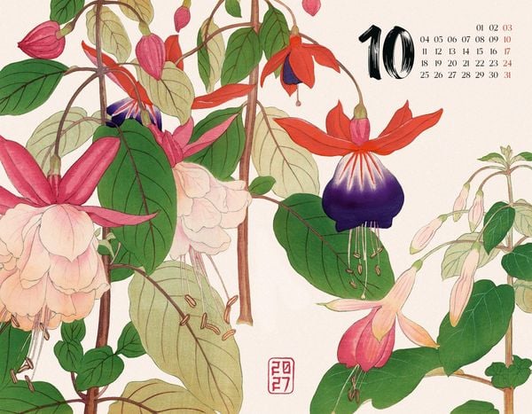 Produktbild: Flowers Kalender 2027 | Japanische Holzschnitte von Tanigami Konan